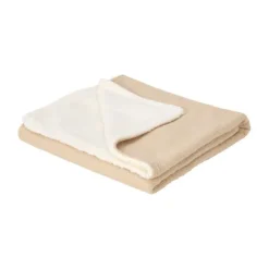 Little Dutch Ledikantdeken Gebreid/Fleece - Pure - 110 x 140 cm - Soft Beige