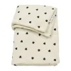 Meyco Deken Borduur Pre-Washed - Sweet Heart - Soft Sand - 100 x 150 cm