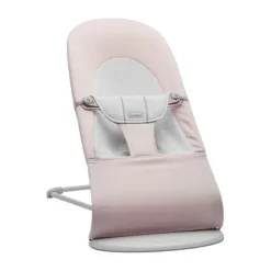 BabyBjörn Balance Soft Wipstoel - Geweven Jersey - Lichtroze / Grijs