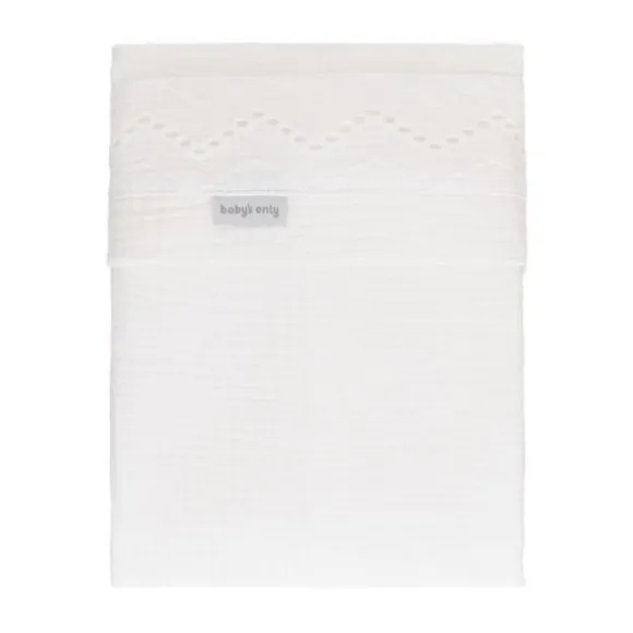 Baby's Only Calm Broderie Ledikantlaken - 120 x 150 cm - Wit