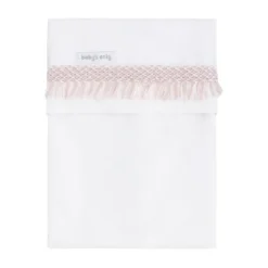 Baby's Only Happiness Wieglaken Gebreide Bies - Oud Roze / Ecru