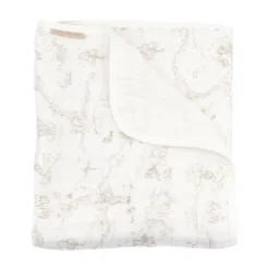 Bamboom Ledikantdeken Nuvola - Boomy's world Oyster grey - 100x150 cm