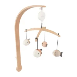 Bamboom Muziekmobiel Vis - Hout - Fish Pink