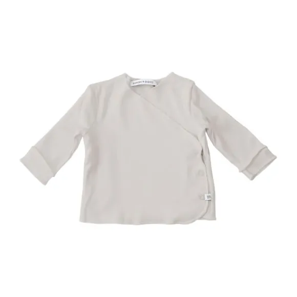 Bamboom T-Shirt Met Overslag - Lange Mouw - 1 Mnd - Sand