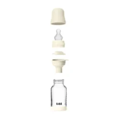 BIBS Fles - Slow Flow - 120 ml - Silicone/Glas - Baby Blue