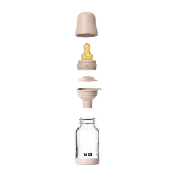 BIBS Fles - Slow Flow - 120 ml - Glas/Latex - Ivory