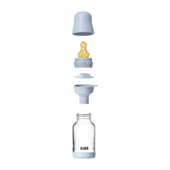 BIBS Fles - Slow Flow - 120 ml - Glas/Latex - Ivory