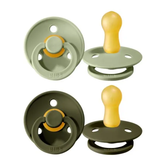 BiBs Fopspeen Dark Oak / Ivory 0-6 Mnd 2 Stuks