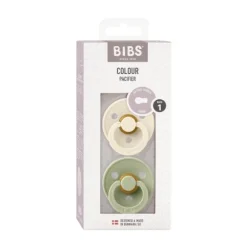 BiBs Fopspeen Dark Oak / Ivory 0-6 Mnd 2 Stuks