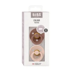 BiBs Fopspeen Dark Oak / Ivory 0-6 Mnd 2 Stuks