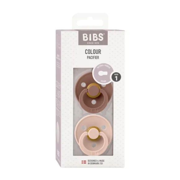 BiBs Fopspeen Dark Oak / Ivory 0-6 Mnd 2 Stuks