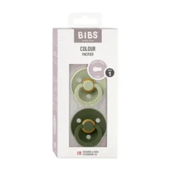 BiBs Fopspeen Dark Oak / Ivory 0-6 Mnd 2 Stuks