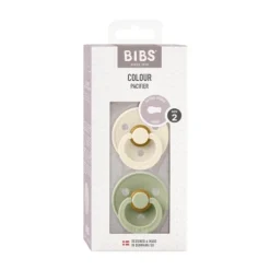 BiBs Fopspeen Dark Oak / Ivory 0-6 Mnd 2 Stuks