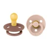BiBs Retro Fopspeen Woodchuck / Blush 6-18 Mnd 2 Stuks