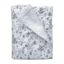 Bink Bedding Wiegdeken Dubbelzijdig 75 x 100 cm - Bas / Sherpa Offwhite