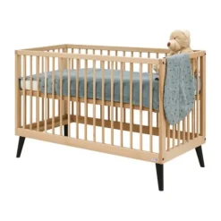 Bopita Fay Bed 60×120 - Naturel/Mat Zwart