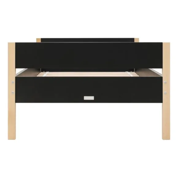 Bopita Lucas Bed - 90 x 200 cm - Zwart / Naturel