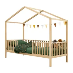 Bopita Robin Huisbed 90x200 cm Met Poten - Naturel