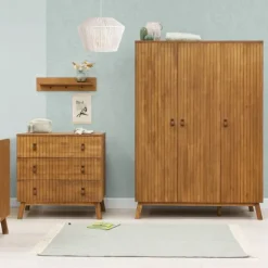 Bopita Senna Kledingkast 3-Deurs - Rose / Wood