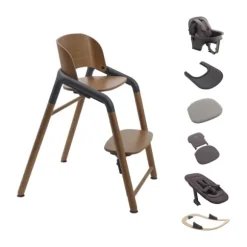 Bugaboo Giraffe Kinderstoel Ultimate Bundel – Wood/Grey
