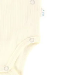 DAY Overslagromper Korte Mouw Rib - Mt. 74/80 - Cream