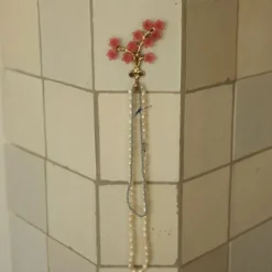 Doing Goods Wandhaak - Elodie Bloem - Messing met Roze Bloemen