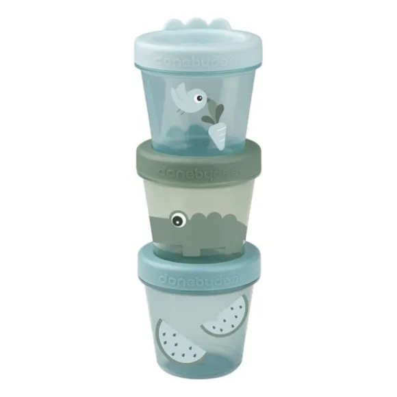 Done By Deer Croco Bewaarbakjes - 3 Stuks - Green