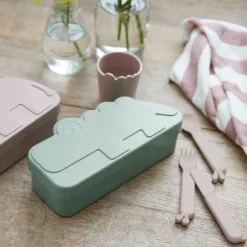 Done By Deer Croco Lunchbox Green