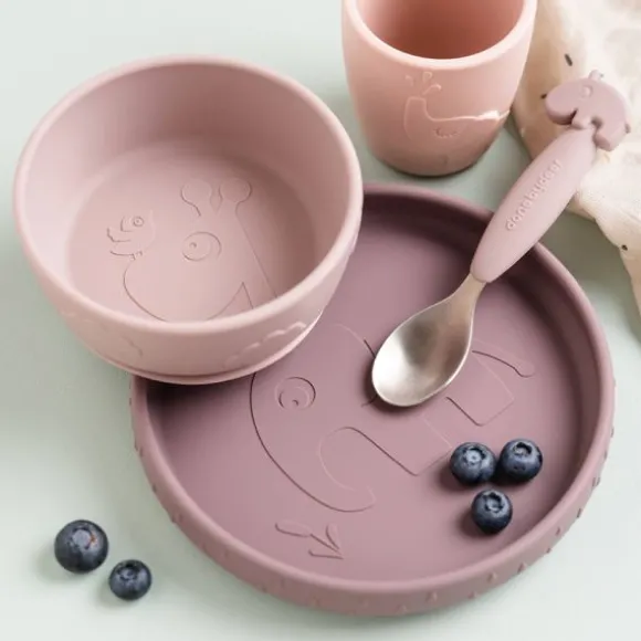 Done by Deer Deer Friends Stick&Stay Dinerset - Powder