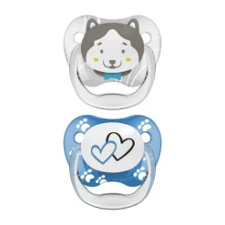 Dr. Brown's Animal Faces Fopspeen Fase 2 Blauw