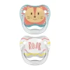 Dr. Brown's Animal Faces Fopspeen Fase 1 Turquoise / Grijs