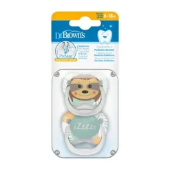 Dr. Brown's Animal Faces Fopspeen Fase 2 Groen