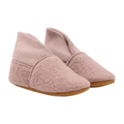 En Fant Wool Slippers Rib - Bark - Maat 19/20