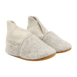 En Fant Wool Slippers Rib - Sand Melange - Maat 17/18
