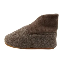 En Fant Wool Slippers Rib - Walnut - Maat 19/20