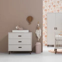 Europe Baby Olivia Commode - Oatmeal - Retro