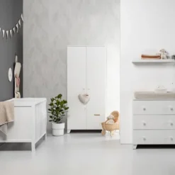 Europe Baby Sarah Babykamer Wit | Bed 70 x 140 cm + Commode