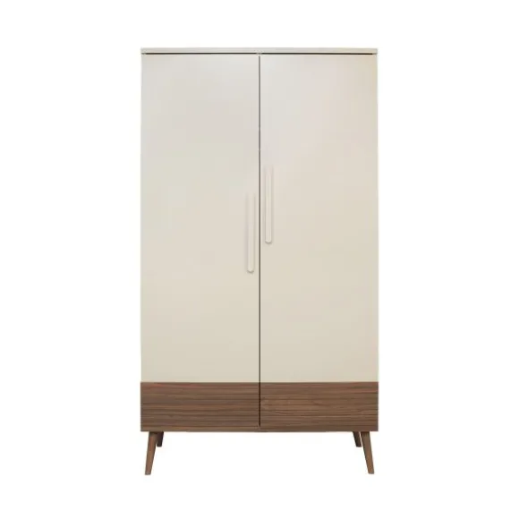 Europe Baby Sev Babykamer Oatmeal/Walnoot | Ledikant 60x120 + Commode