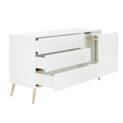 Europe Baby Sterre Babykamer Wit / Naturel | Ledikant 60 x 120 cm + Commode