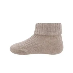Ewers Rib Babysokjes - Mt. 15/16 - Dunkel Beige Melange