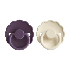 FRIGG Daisy Fopspeen - 0-6 Mnd - 2 Stuks - Violet Dream / Cream