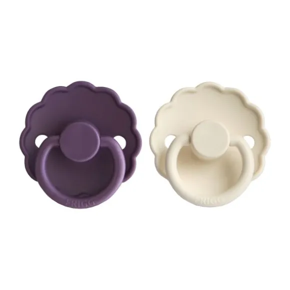 FRIGG Daisy Fopspeen - 0-6 Mnd - 2 Stuks - Violet Dream / Cream