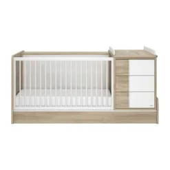 Galipette Sacha Compact Meegroeibed - 70x140 cm - Landelijk Eikenhout