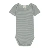 Gray Label Romper - Blue Grey / Cream - 3-6 Mnd