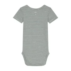 Gray Label Romper - Blue Grey / Cream - 3-6 Mnd