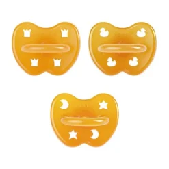 Hevea Trial Fopspeen - 0 Mnd - 3-Pack - Natural