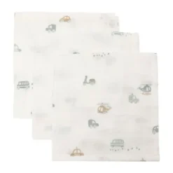 Jollein Bloomy Monddoekje - 3 Stuks - 31 x 31 cm - Hydrofiel