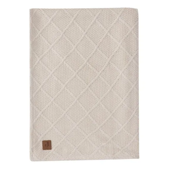 Jollein Check Knit Ledikantdeken - 100 x 150 cm - Oatmeal