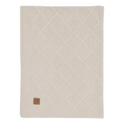 Jollein Check Knit Ledikantdeken - 100 x 150 cm - Oatmeal