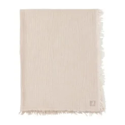 Jollein Deken Ledikant - 120 x 120 cm - Fringe Stripe Sea Green/Ivory GOTS
